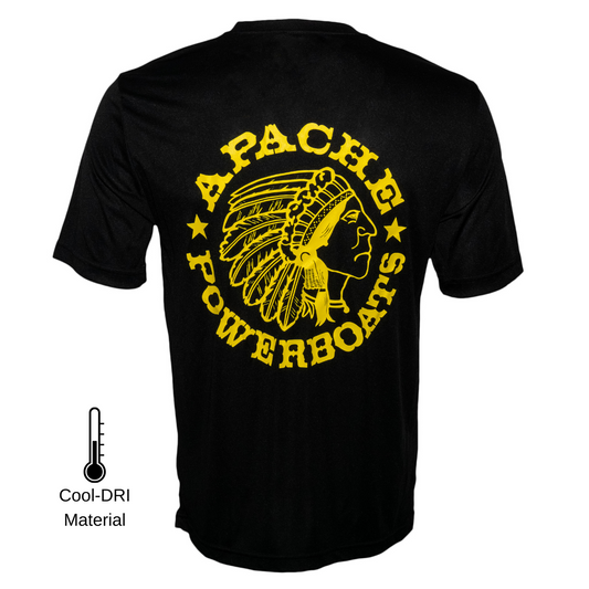 Apache Powerboats Monochromatic Performance Classic Tee | Black/Yellow
