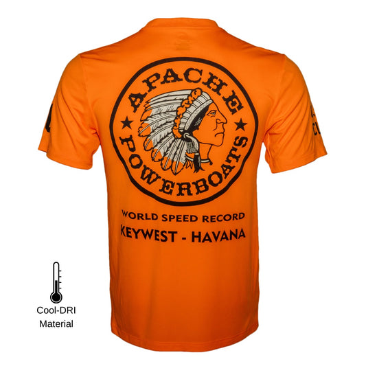 Official World Speed Record Apache Star Tee | Cotton/Performance | Safety Orange