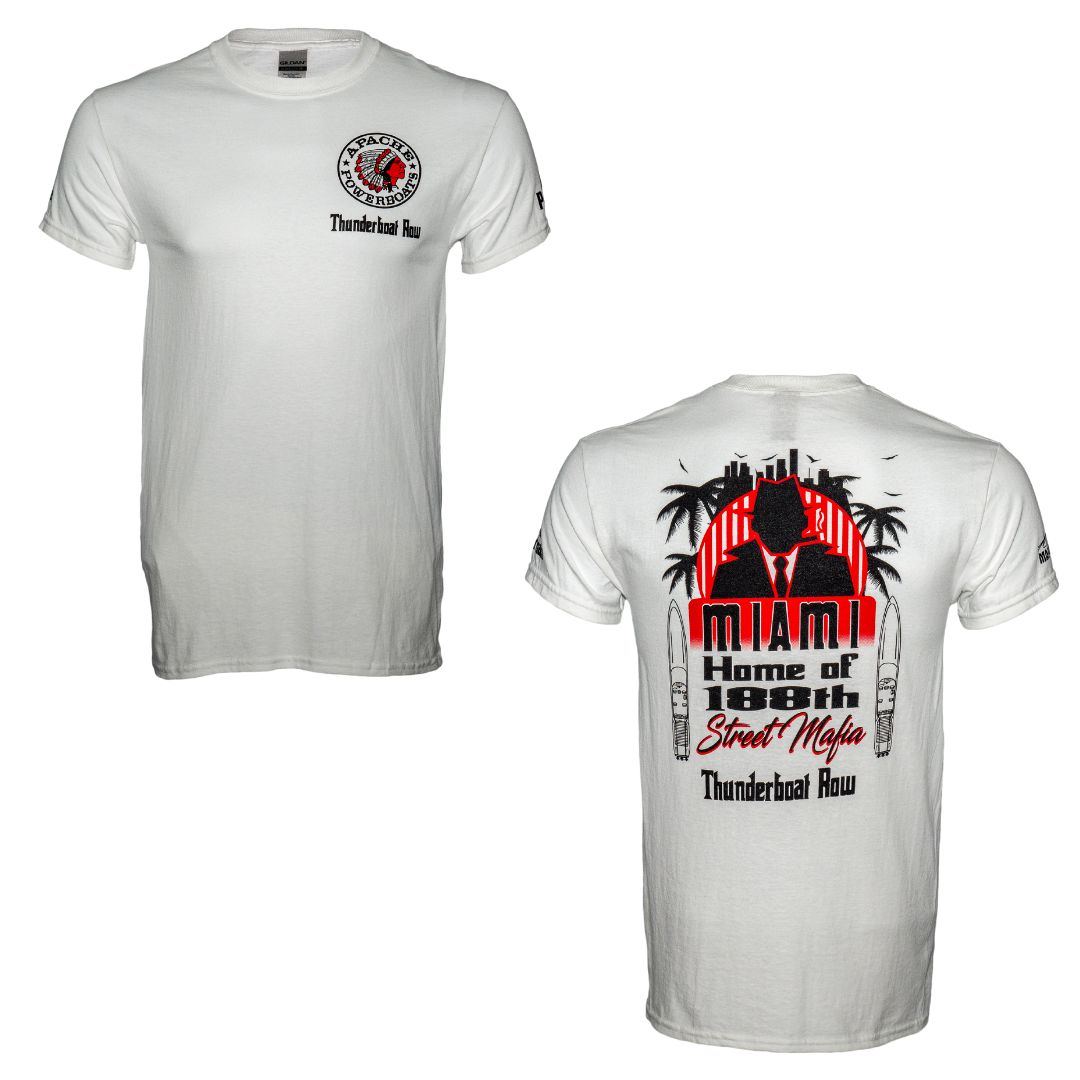 Vintage 1982 Thunderboat Row Cotton Tee | White