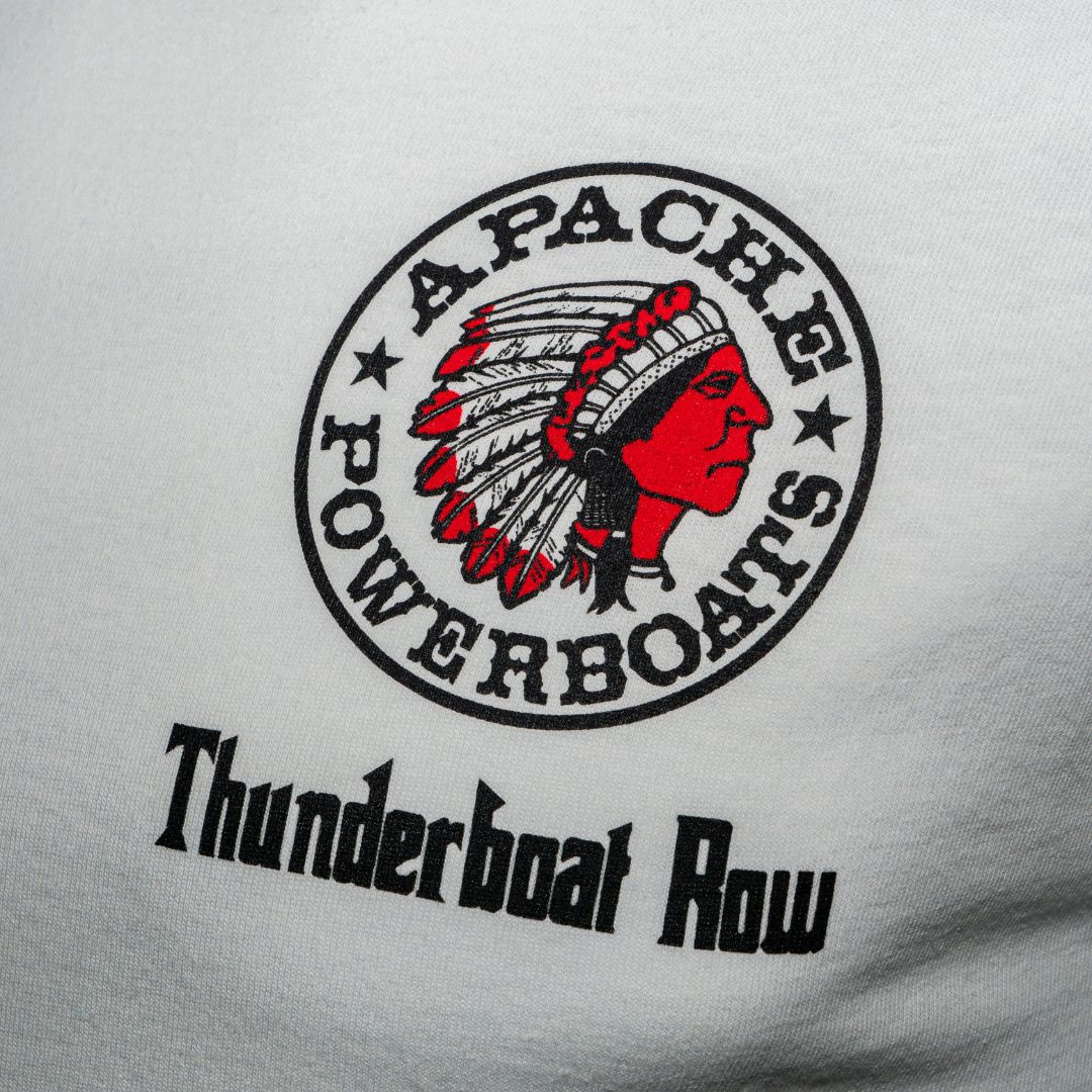 Vintage 1982 Thunderboat Row Cotton Tee | White