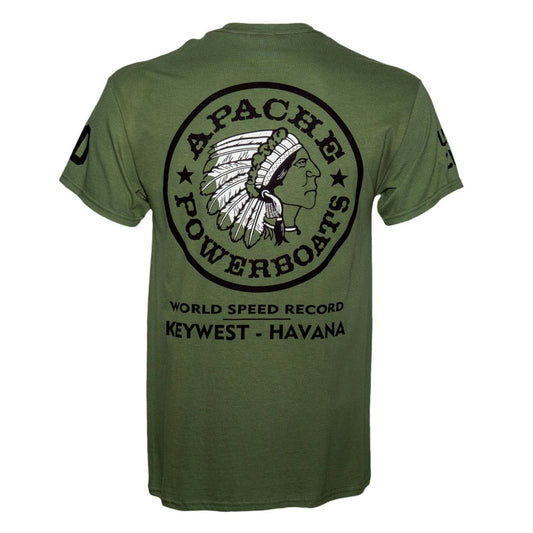 Apache World Speed Record Tee | Military Green