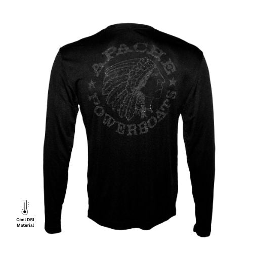 Apache Legend Performance Tech Long Sleeve Tee | Carbon on Black
