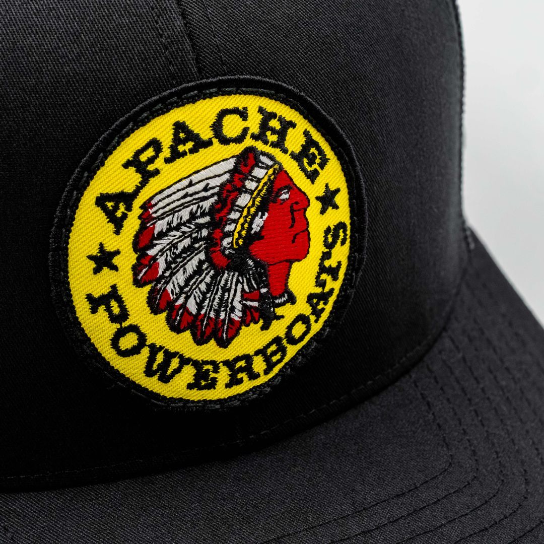 Represent'n Apache Premium Patch Trucker Hat | Black & White