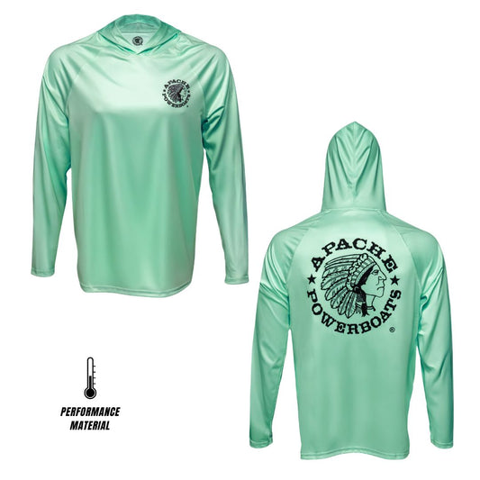 Apache Powerboats Performance UPF Hoodie | Coastal Mint