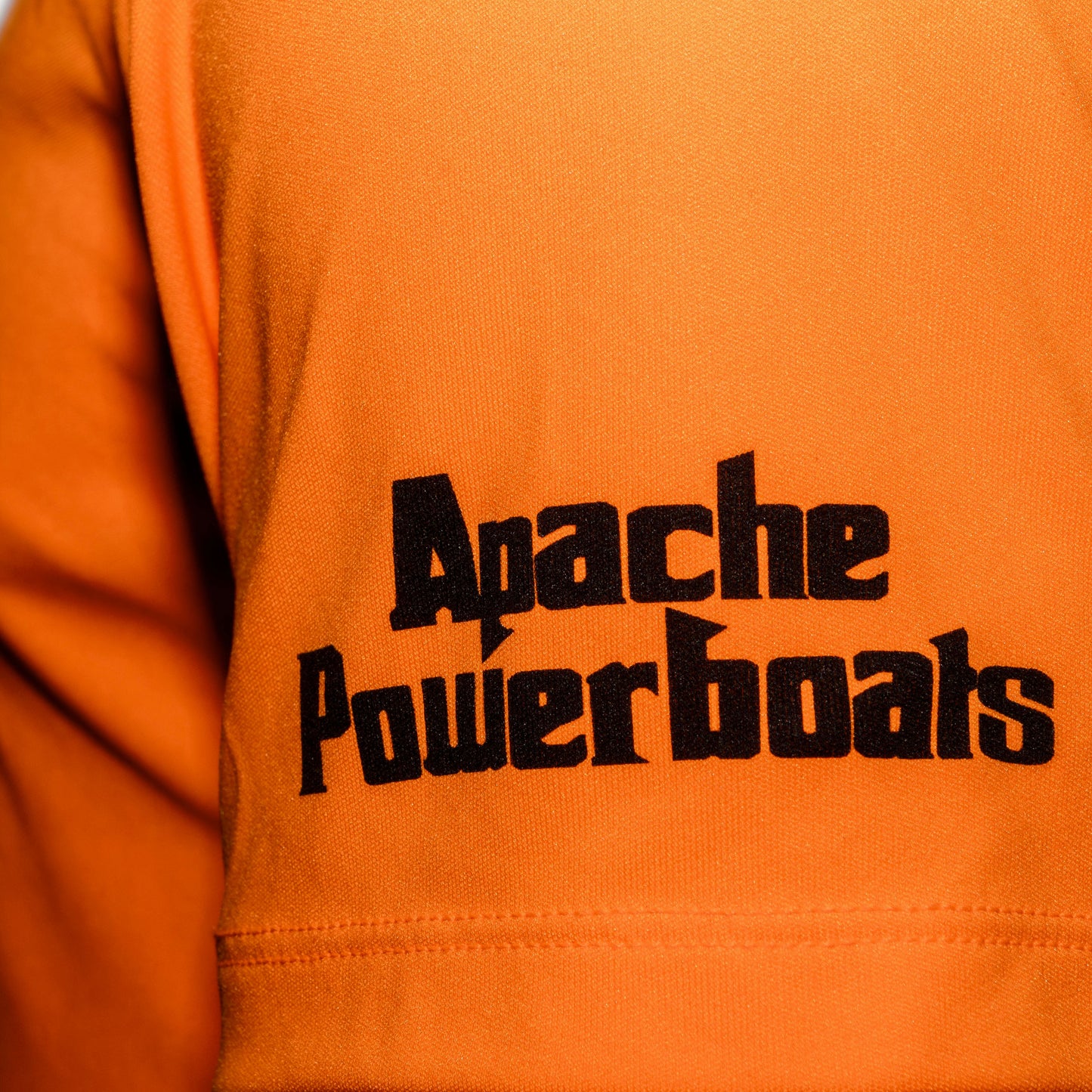 Apache Powerboats Performance Monochromatic Logo Tee | Safety Orange