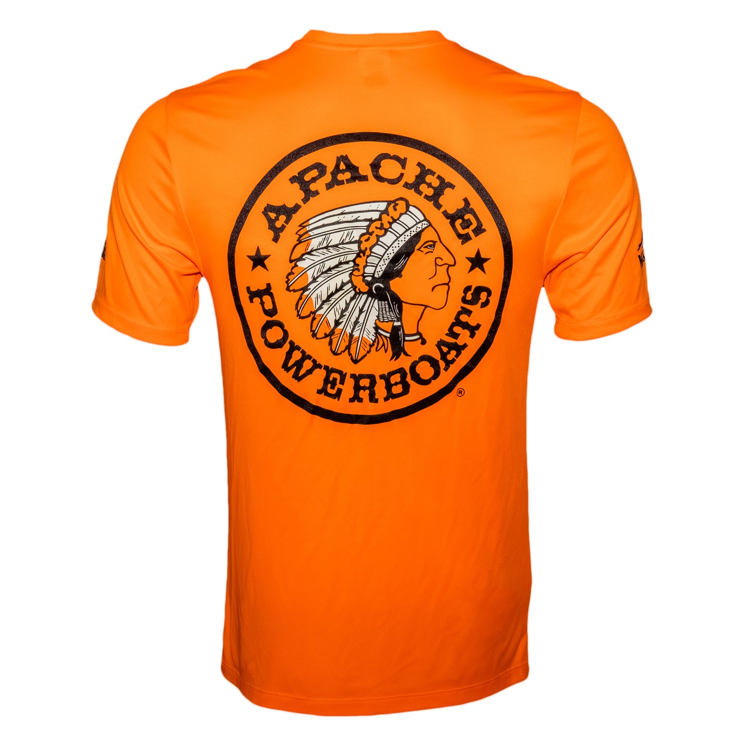 Apache Powerboats Performance Monochromatic Logo Tee | Safety Orange