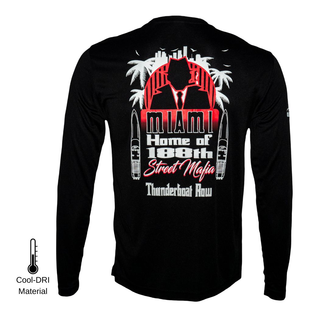 Vintage 1982 Thunderboat Row Performance Long Sleeve | Black