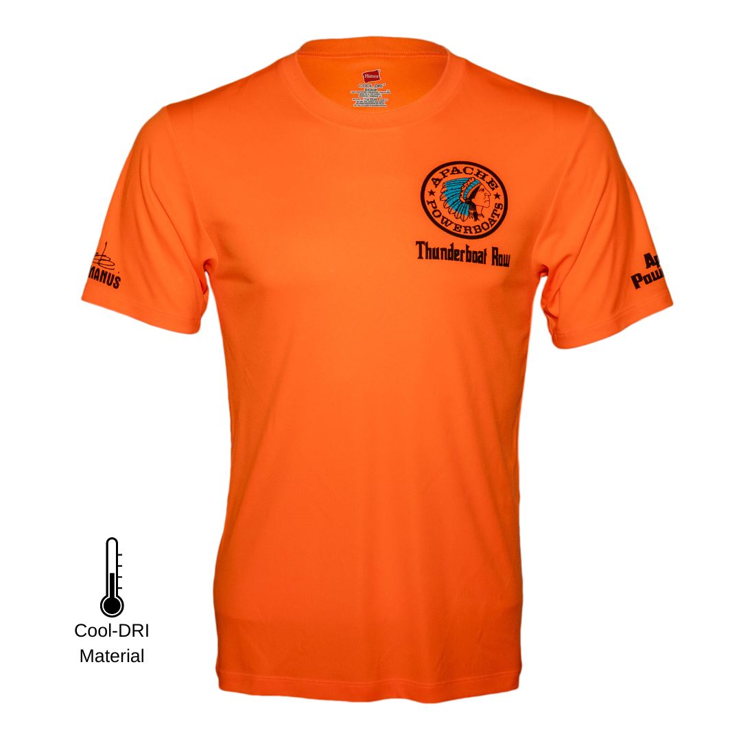 188th Street Mafia | Thunderboat Row Performance Tee | Safety Orange