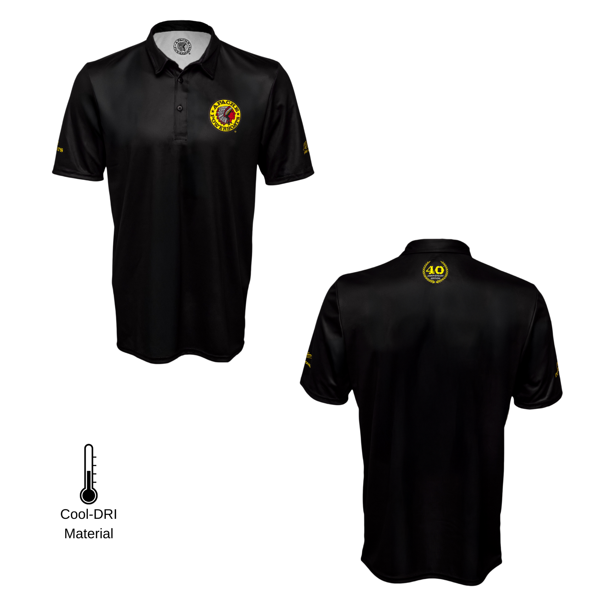 40th Anniversary polo front and back