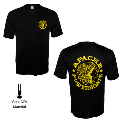 Apache Powerboats Monochromatic Performance Classic Tee | Black/Yellow