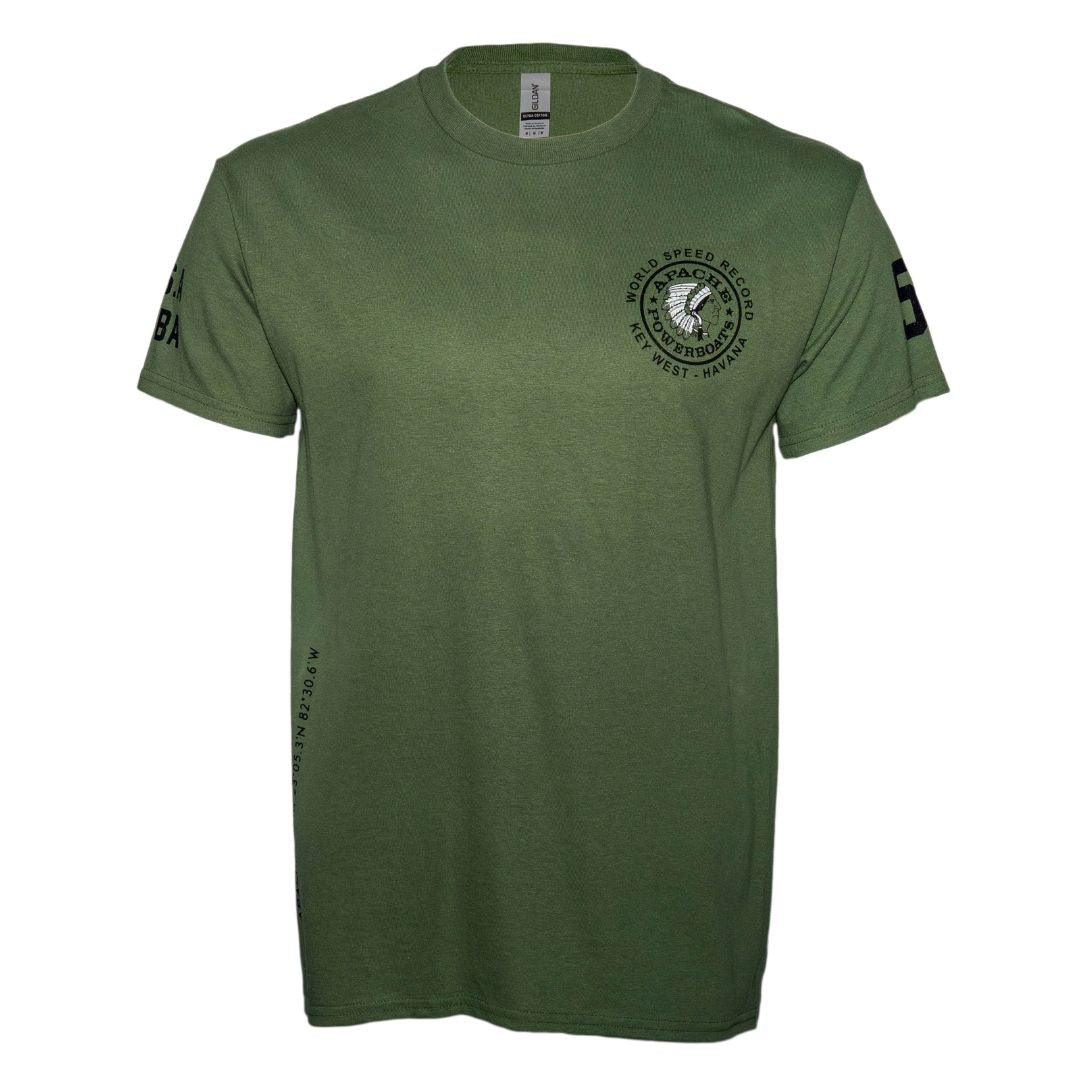 Apache World Speed Record Tee | Military Green