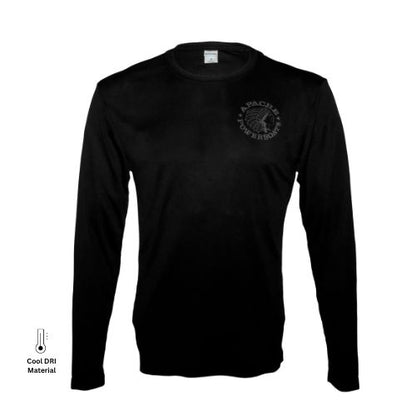 Apache Legend Performance Tech Long Sleeve Tee | Carbon on Black