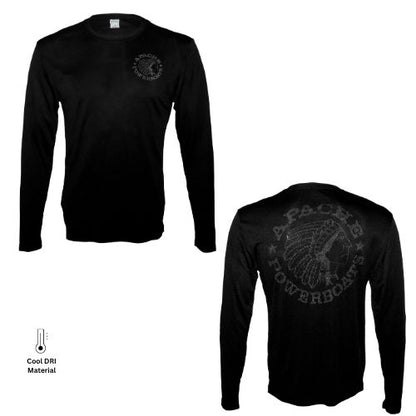 Apache Legend Performance Tech Long Sleeve Tee | Carbon on Black