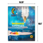 Vintage McManus Superboats x Apache Powerboats Technical Blueprint Poster