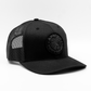 Blackout Apache Premium Patch Trucker Hat | All Black