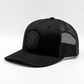 Blackout Apache Premium Patch Trucker Hat | All Black