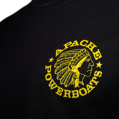 Represent'n Apache Monochromatic Logo Classic Tee | Black/Yellow