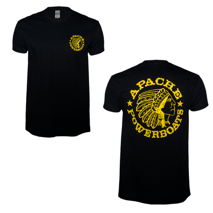 Represent'n Apache Monochromatic Logo Classic Tee | Black/Yellow
