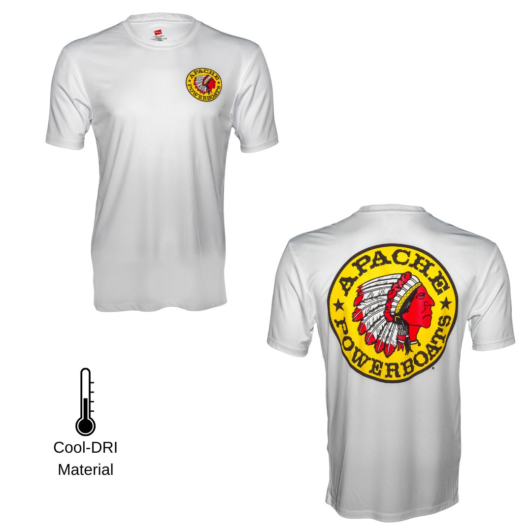 Apache Powerboats Cool-DRI Performance Logo Tee