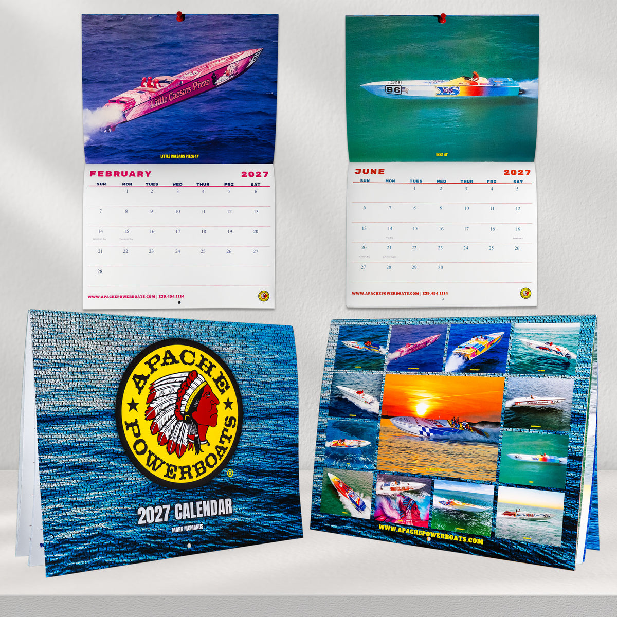 2027 Apache Powerboats Collectible Wall Calendar