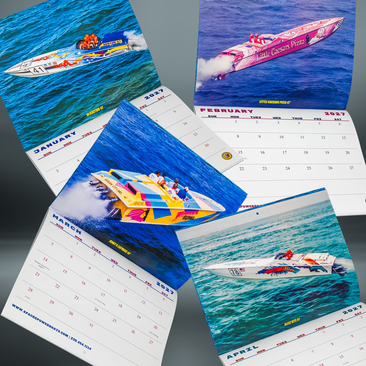 2027 Apache Powerboats Collectible Wall Calendar