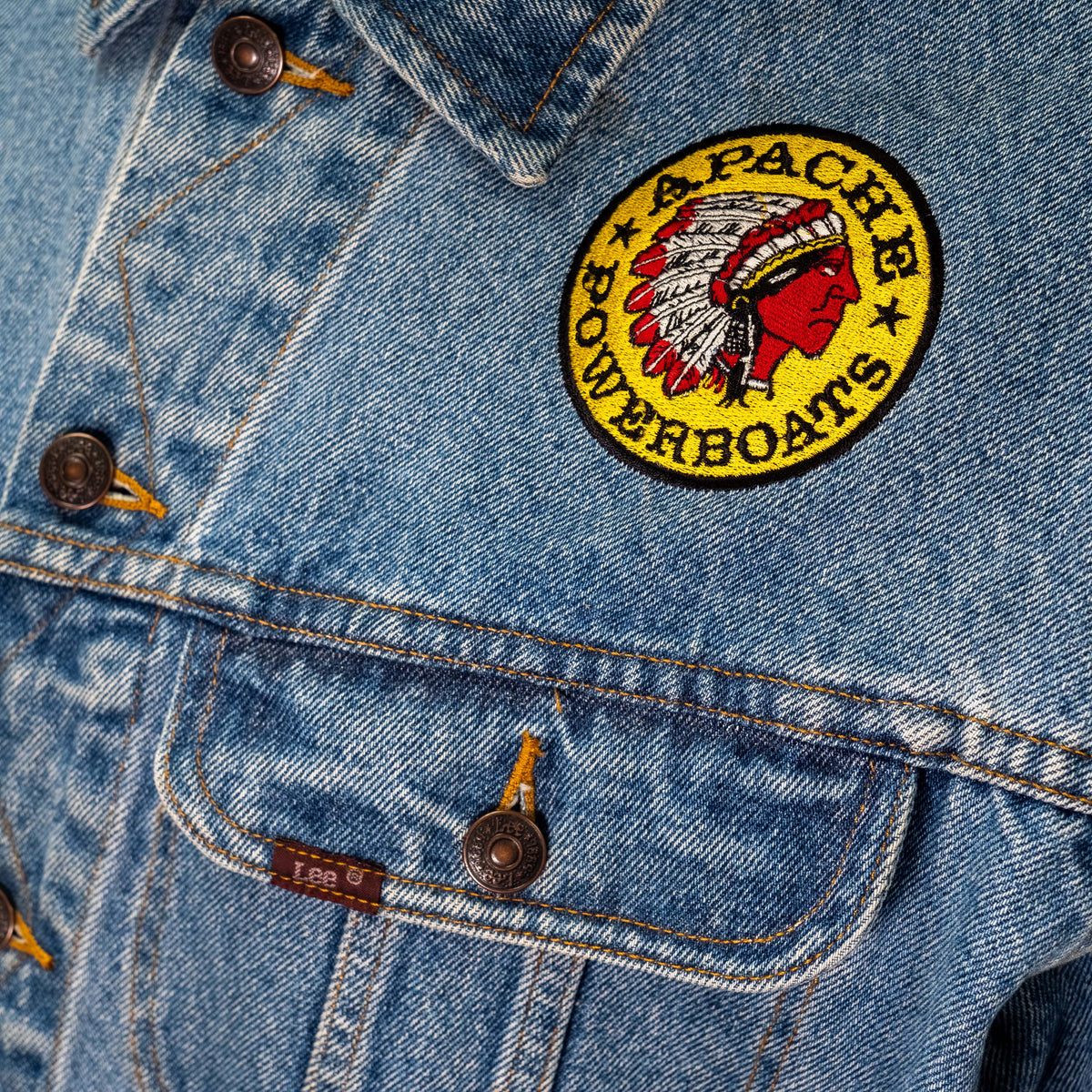 Vintage Apache Powerboats® x McManus Superboats Denim Jacket | Lee | Large