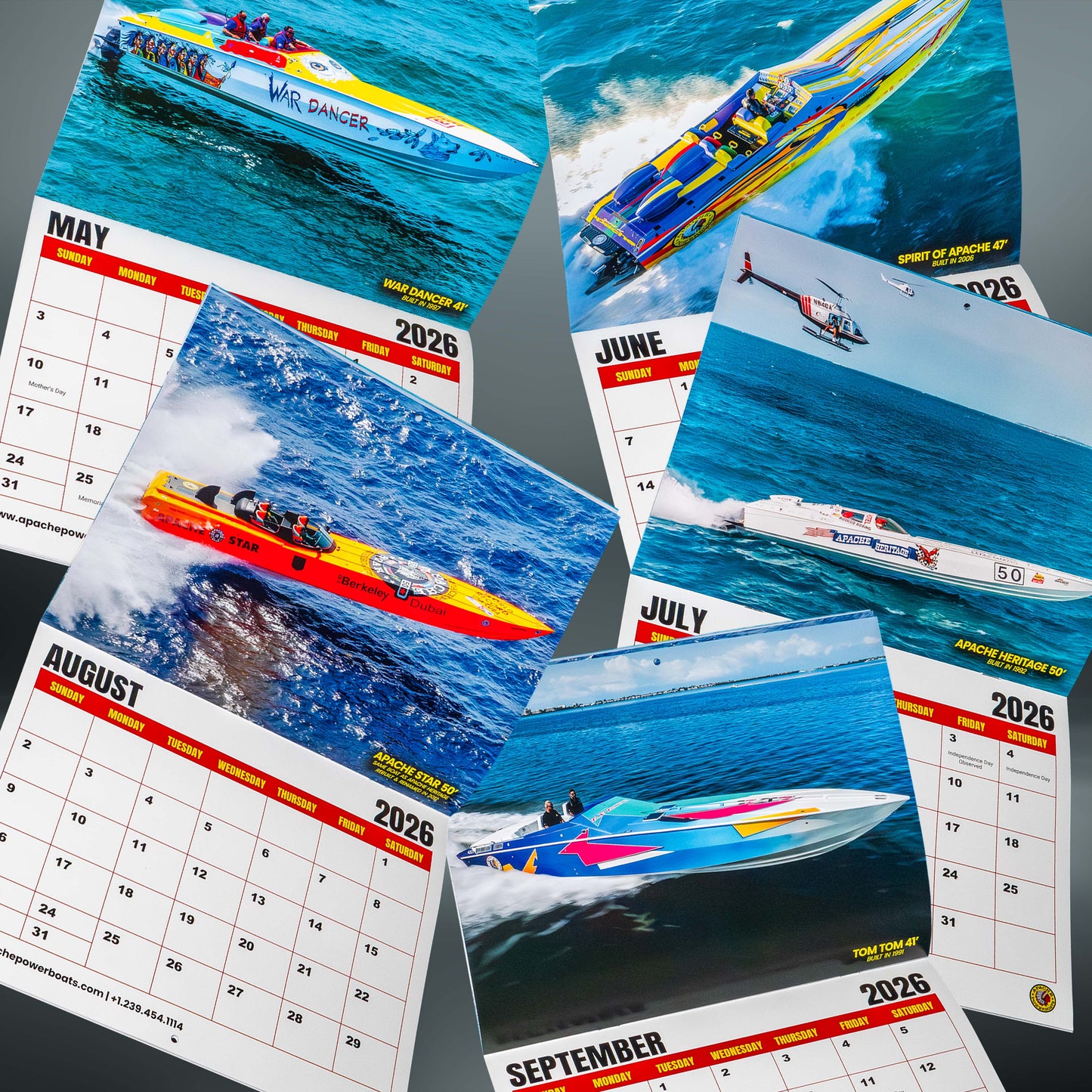 2026 Apache Powerboats Collectible Wall Calendar