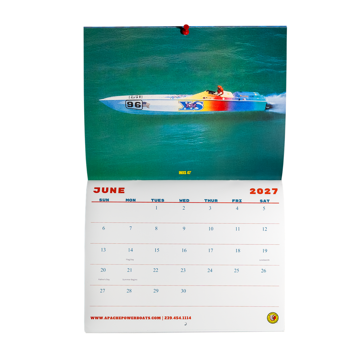 2027 Apache Powerboats Collectible Wall Calendar