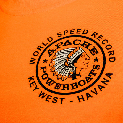 Official World Speed Record Apache Star Tee | Cotton/Performance | Safety Orange
