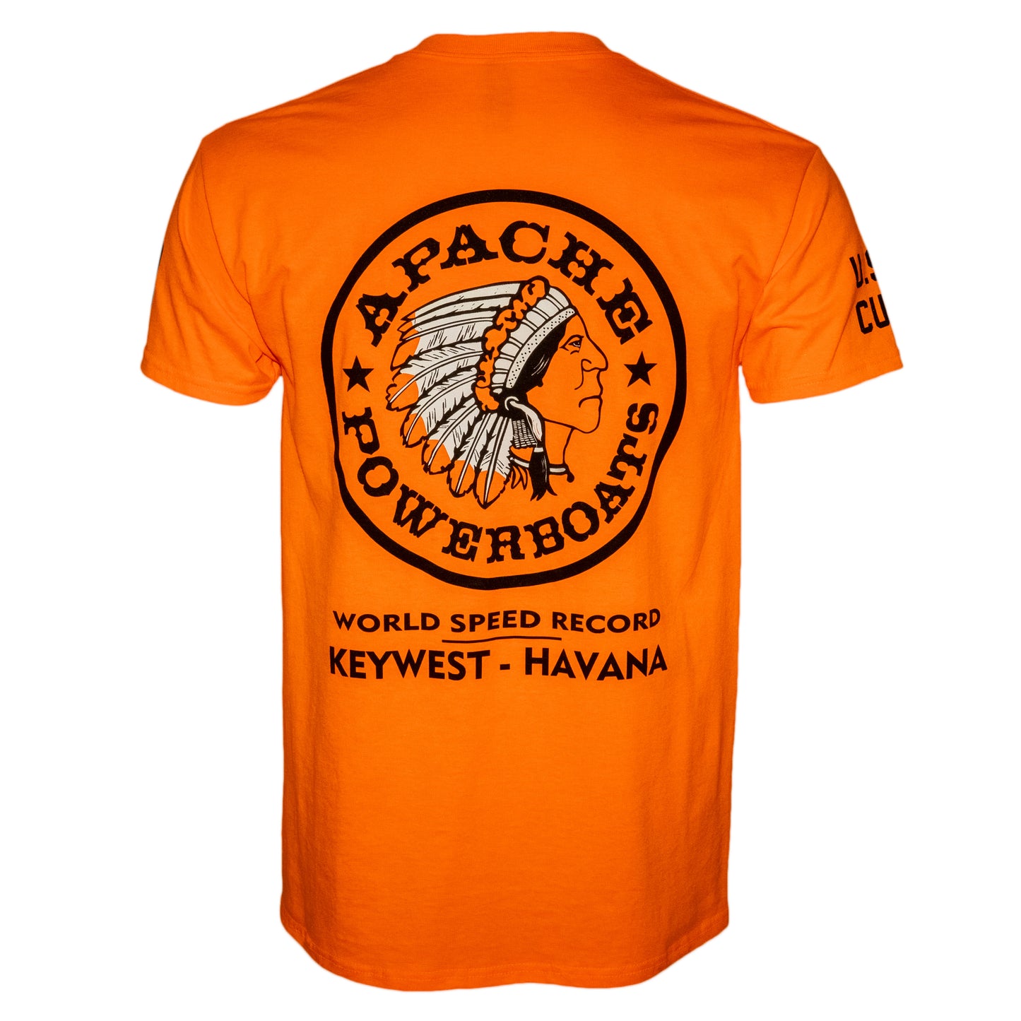 Official World Speed Record Apache Star Tee | Cotton/Performance | Safety Orange