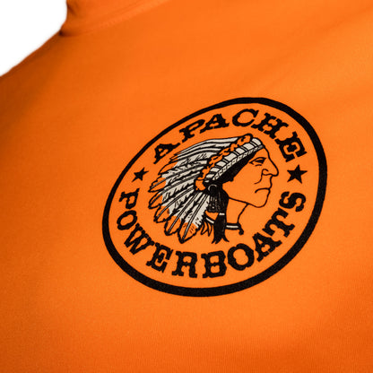 Apache Powerboats Performance Monochromatic Logo Tee | Safety Orange
