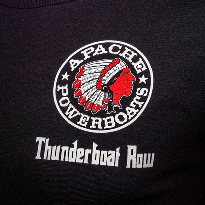 Vintage 1982 Thunderboat Row Cotton Tee | Black