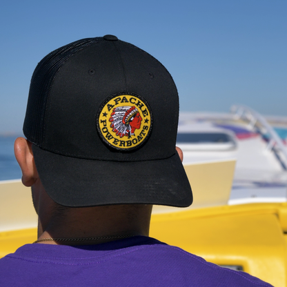 Represent'n Apache Premium Patch Trucker Hat | Black & White